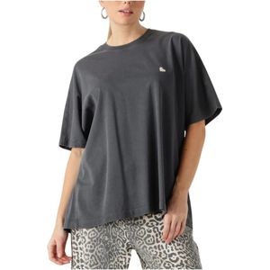 Catwalk Junkie, Tops, Dames, Grijs, M, Oversized Grafisch T-shirt