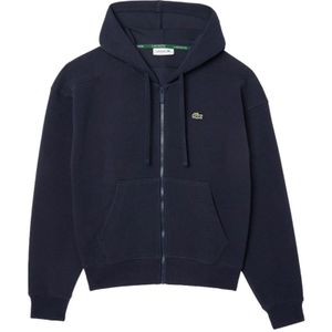 Lacoste, Sweatshirts & Hoodies, Dames, Blauw, L, Blauw Hooded Sweatshirt Chic Style