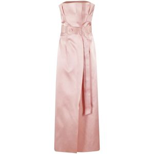 Philosophy di Lorenzo Serafini, Kleedjes, Dames, Roze, S, Roze Duchesse Bustier Jurk