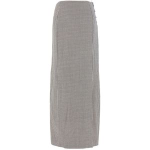 Thom Browne, Rokken, Dames, Grijs, S, Gonne Maxi Rok