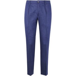 Michael Coal, Broeken, Heren, Blauw, W37, Stijlvolle Coulisse Broek
