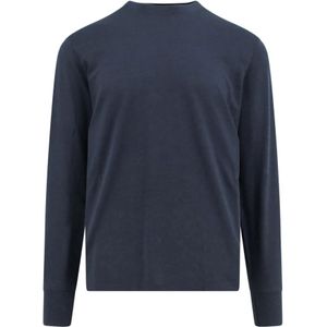 Tom Ford, Sweatshirts & Hoodies, Heren, Blauw, M, Katoen, Geborduurde Monogram T-Shirt