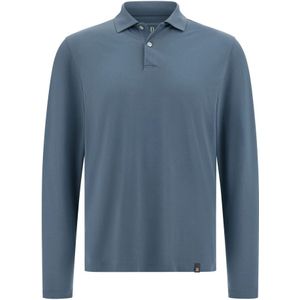 Boggi Milano, Tops, Heren, Blauw, 2Xl, Katoen, High-Performance Piqué Poloshirt
