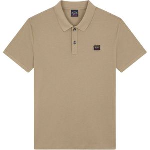Paul & Shark, Tops, Heren, Beige, S, Katoen, Katoenen polo met Heritage Logo