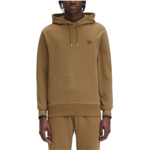 Fred Perry, Sweatshirts & Hoodies, Heren, Bruin, XL, Katoen, Hooded Sweatshirt met iconische details