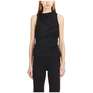 Rick Owens, Tops, Dames, Zwart, XS, Zwarte Luna Top voor Vrouwen