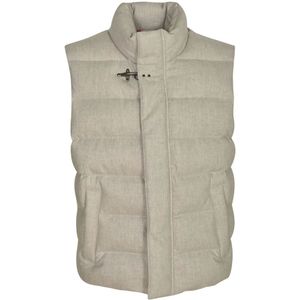 Fay, Jassen, Heren, Beige, XL, Polyester, Stijlvol Vest