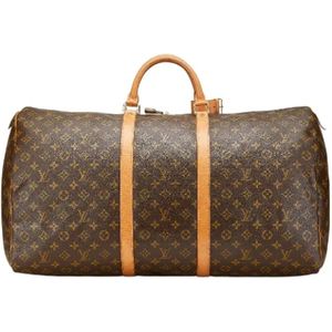 Louis Vuitton Vintage, Pre-owned, unisex, Bruin, ONE Size, Leer, Pre-owned Canvas travel-bags