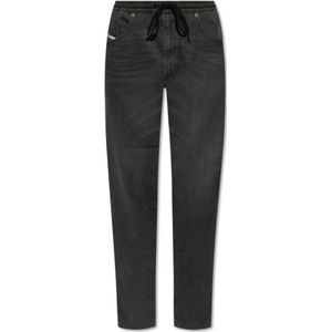 Diesel, Jeans, Heren, Zwart, W28, Katoen, 2030 D-Krooley Joggjeans