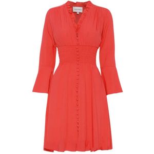 American Dreams, Kleedjes, Dames, Rood, M, Smock Taille Rode Jurk