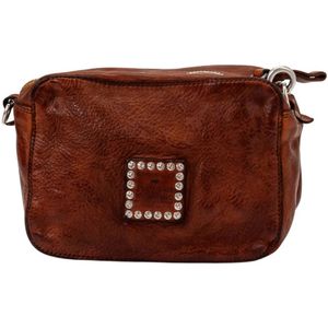 Campomaggi, Tassen, Dames, Bruin, ONE Size, Stijlvolle Camel Schoudertas