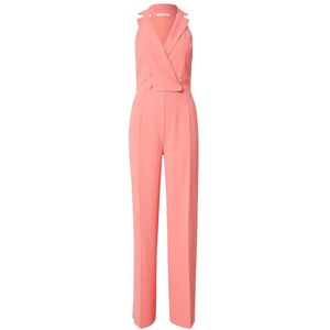Patrizia Pepe, Jumpsuits & Playsuits, Dames, Roze, S, Elegante jumpsuit met revers en rivet