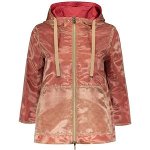 Herno, Jassen, Dames, Geel, XS, Katoen, Omkeerbare hoodie met logoprint