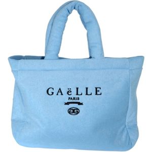 Gaëlle Paris, Tassen, Dames, Blauw, ONE Size, Polyester, Celeste Sponge Shopper Tas
