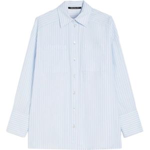 Pennyblack, Blouses & Shirts, Dames, Blauw, XS, Katoen, Oversize Robot Katoenen Shirt