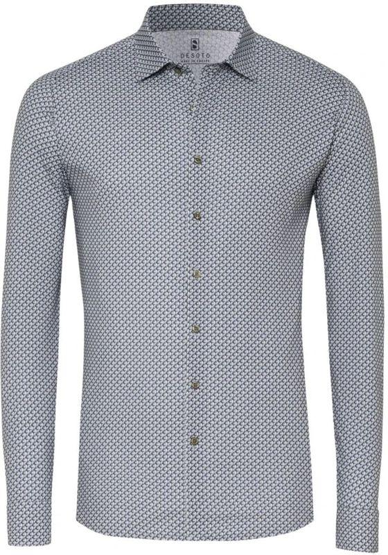 Desoto, Overhemden, Heren, Blauw, M, Blauw Overhemd Lange Mouw Kent Stijl