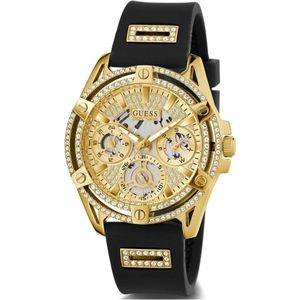 Guess, Accessoires, Dames, Zwart, ONE Size, Multifunctioneel Horloge Queen