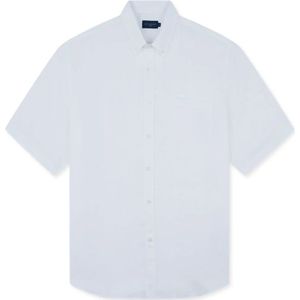 Paul & Shark, Overhemden, Heren, Wit, 2Xl, Linnen, Premium Linnen Overhemd met Verfijnde Details