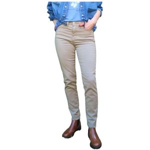 Denim Studio, Broeken, Dames, Grijs, W25, Katoen, Katy broek met franjezoom