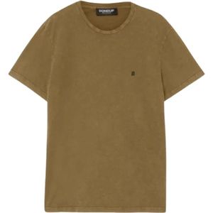 Dondup, Tops, Heren, Groen, M, Katoen, Casual Katoenen T-shirt