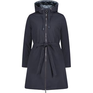 Betty Barclay, Jassen, Dames, Blauw, 2Xl, Polyester, Omkeerbare capuchonjas