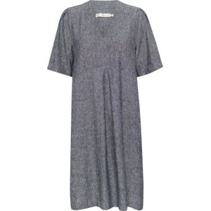 InWear, Kleedjes, Dames, Blauw, 2Xl, Linnen, Korte Jurk Marineblauw Melange