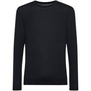 Kiton, Truien, Heren, Blauw, S, Wol, Trui met ronde hals