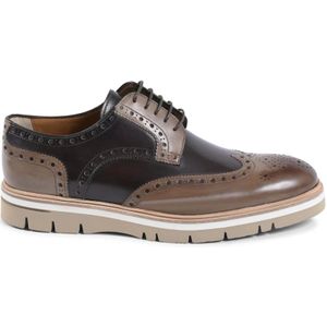 Dee Ocleppo, Schoenen, Heren, Veelkleurig, 41 EU, Leer, Luxe Leren Brogue Schoenen met Rubberen Zool