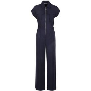 Patrizia Pepe, Jumpsuits & Playsuits, Dames, Blauw, M, Stijlvolle Mouwloze Broekpak