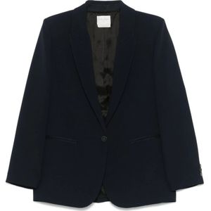 Forte Forte, Jassen, Dames, Blauw, S, Single Breasted Jacket
