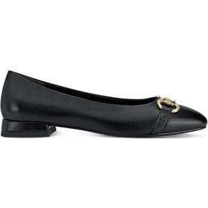 Tamaris, Schoenen, Dames, Zwart, 37 EU, Leer, Zwarte leren ballerina`s