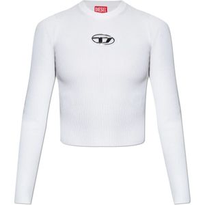 Diesel, Truien, Dames, Wit, S, Polyester, M-Valari Sweater