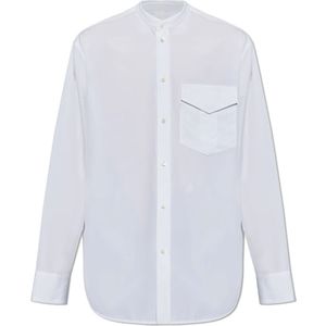 Jil Sander, Overhemden, Heren, Wit, L, Katoen, Overhemd met zak