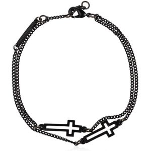 Dsquared2, Accessoires, Heren, Zwart, S, Messing Armband