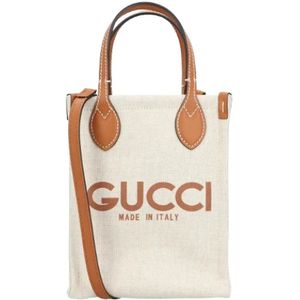 Gucci, Tassen, Dames, Beige, ONE Size, Katoen, Canvas gucci-bags