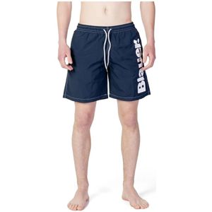 Blauer, Badkleding, Heren, Blauw, S, Polyester, Bedrukte Zwemkleding met Enkel Zak