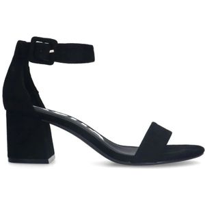 Sacha, Schoenen, Dames, Zwart, 41 EU, Zwarte sandalen met blokhak en enkelbandje