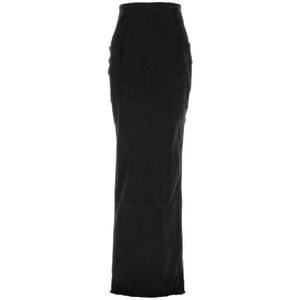 Entire Studios, Rokken, Dames, Zwart, S, Denim, Stretch Denim Channel Rok