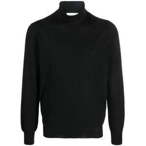 Lardini, Truien, Heren, Zwart, XL, Wol, Stijlvolle Wollen Breisels voor Mannen