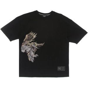 Dolly Noire, Tops, Heren, Zwart, L, Katoen, Heren Uil T-shirt Zwart