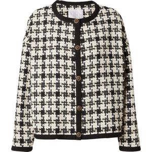 Co'Couture, Jassen, Dames, Veelkleurig, M, Tweed, Check Jacket 199-Bone