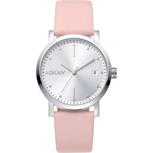 Dkny, Accessoires, Dames, Roze, ONE Size, Elegante Dames Leren Horloge