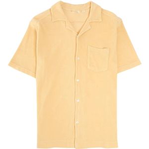 Hartford, Overhemden, Heren, Geel, L, Katoen, Terry Cotton Short-Sleeved Shirt