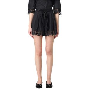 Twinset, Korte broeken, Dames, Zwart, M, Zwart Vrouwenset