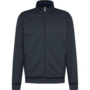 Bugatti, Sweatshirts & Hoodies, Heren, Blauw, L, Katoen, Donkerblauwe Katoenmix Vest met Ritssluiting