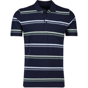 Pierre Cardin, Tops, Heren, Veelkleurig, M, Katoen, Korte Mouw Donkerblauwe Polo Shirt
