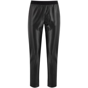 Ermanno Scervino, Broeken, Dames, Zwart, M, Leer, Skinny broek van imitatieleer