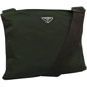 Prada Vintage, Pre-owned, Dames, Zwart, ONE Size, Nylon, Pre-owned Nylon prada-bags