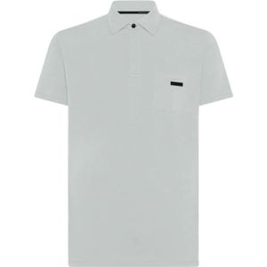 Rrd, Tops, Heren, Grijs, M, Katoen, Witte Stretch Jersey Polo Revo