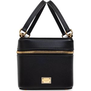 Dolce & Gabbana, Tassen, Dames, Zwart, ONE Size, Leer, Handtas